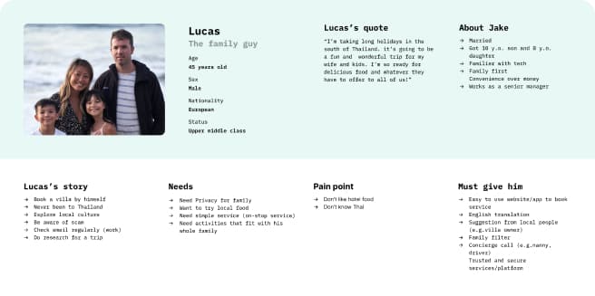 Third example of user persona